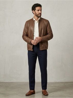 Perwakki‎ Florence Leather Jacket Label — Brown